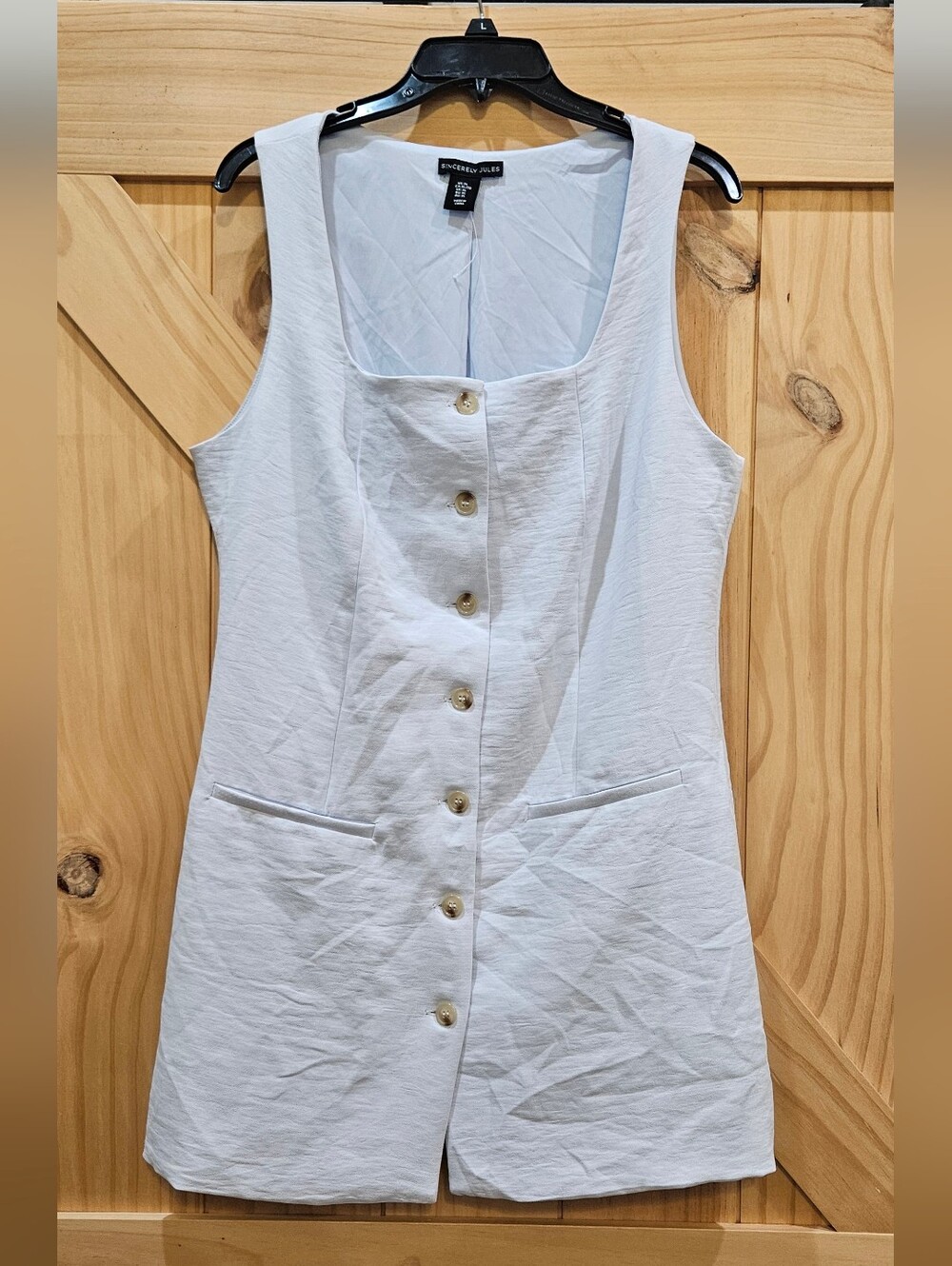 NWOT | Sincerely Jules Light Blue Button Closure Sleeveless Dress | XL